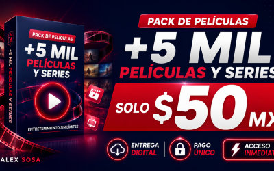 Pack de películas: más de 5 mil películas y series por solo $50 MX